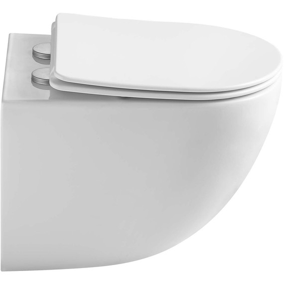 Унитаз подвесной безободковый Aquatek Гелиос AQ1993T-00 с тонкой крышкой микролифт, с полностью закрытым гидрозатвором (система смыва Торнадо) - фото 10