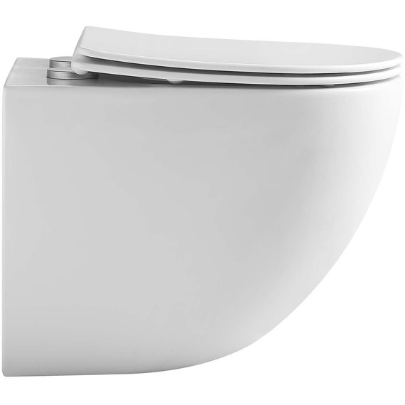 Унитаз подвесной безободковый Aquatek Гелиос AQ1993T-00 с тонкой крышкой микролифт, с полностью закрытым гидрозатвором (система смыва Торнадо) - фото 4