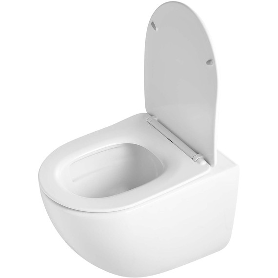 Унитаз подвесной безободковый Aquatek Гелиос AQ1993T-00 с тонкой крышкой микролифт, с полностью закрытым гидрозатвором (система смыва Торнадо) - фото 8