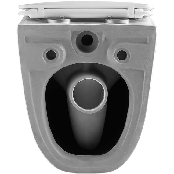 Унитаз подвесной безободковый Aquatek Гелиос AQ1993T-00 с тонкой крышкой микролифт, с полностью закрытым гидрозатвором (система смыва Торнадо) - фото 9