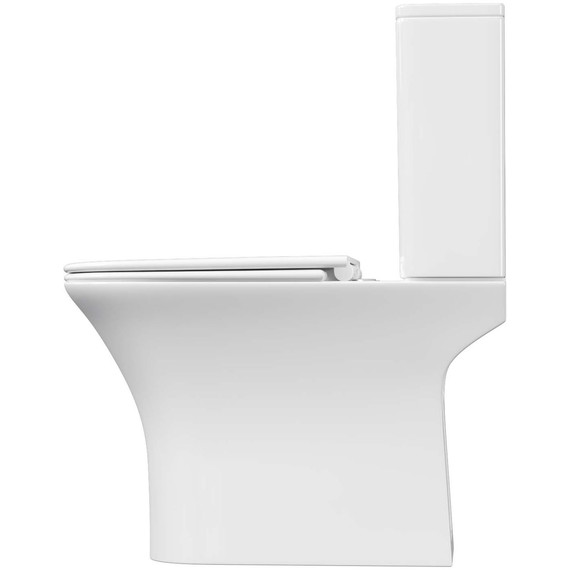 Унитаз-компакт безободковый Aquatek Optima Square AQ4411-00 с тонкой крышкой микролифт - фото 4