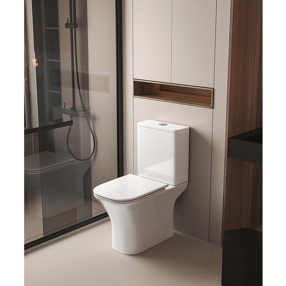 Унитаз-компакт безободковый Aquatek Optima Square AQ4411-00 с тонкой крышкой микролифт - фото 7