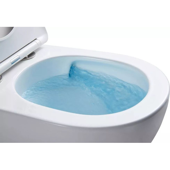 Унитаз подвесной безободковый Azario Grado AZ-0046-UQ1 с тонкой крышкой микролифт (Система смыва торнадо) - фото 8