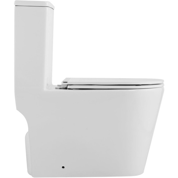 Унитаз-моноблок безободковый Azario Nimbus AZ-6080-AP с тонкой крышкой микролифт (система смыва Торнадо) - фото 7