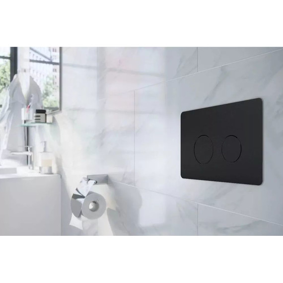 Инсталляция с подвесным унитазом комплект: Azario AZ-8010-1000 с подвесным безободковым унитазом Grado AZ-0046-UQ3 сиденье микролифт, крепление, кнопка смыва чёрный матовая (Система смыва торнадо) - фото 15