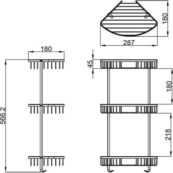 Полка угловая Azario AZ-814-3 - фото 2