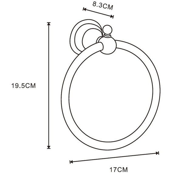 Кольцо для полотенец Azario Elvia AZ-91111G, цвет золото - фото 2