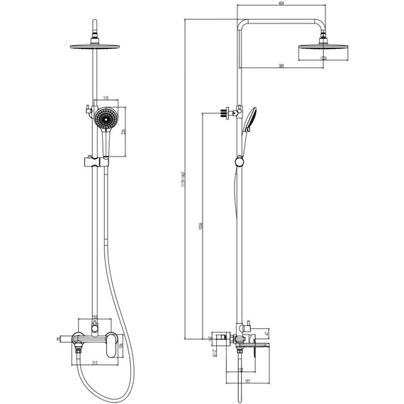 Душевая стойка Azario Florida Round AZ-WSA654233C - фото 2