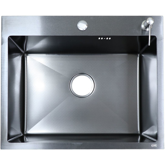 Кухонная мойка Azario Nicole AZB5050H1 (сифон, дозатор и коландер в комплекте) чёрный соты - фото, картинка 3 Кухонная мойка Azario Nicole AZB5050H1 (сифон, дозатор и коландер в комплекте) чёрный соты - фото 3