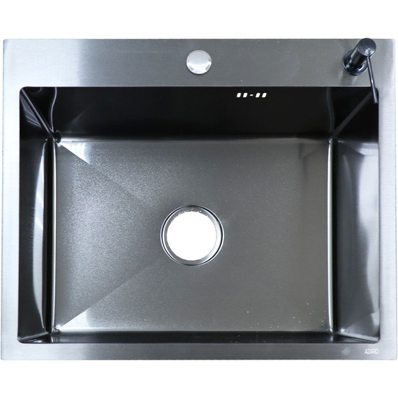 Кухонная мойка Azario Nicole AZB5050N (сифон, дозатор и коландер в комплекте) чёрный - фото, картинка 2 Кухонная мойка Azario Nicole AZB5050N (сифон, дозатор и коландер в комплекте) чёрный - фото 2