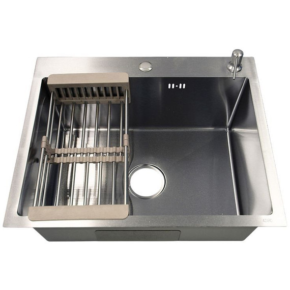 Кухонная мойка Azario Nicole AZS5050N (сифон, дозатор и коландер в комплекте) серебро - фото, картинка 2 Кухонная мойка Azario Nicole AZS5050N (сифон, дозатор и коландер в комплекте) серебро - фото 2