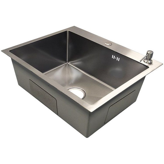 Кухонная мойка Azario Nicole AZS5050N (сифон, дозатор и коландер в комплекте) серебро - фото, картинка 3 Кухонная мойка Azario Nicole AZS5050N (сифон, дозатор и коландер в комплекте) серебро - фото 3