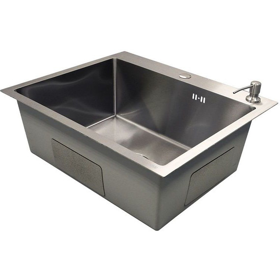 Кухонная мойка Azario Nicole AZS6050H (сифон, дозатор и коландер в комплекте) серебро соты - фото, картинка 3 Кухонная мойка Azario Nicole AZS6050H (сифон, дозатор и коландер в комплекте) серебро соты - фото 3