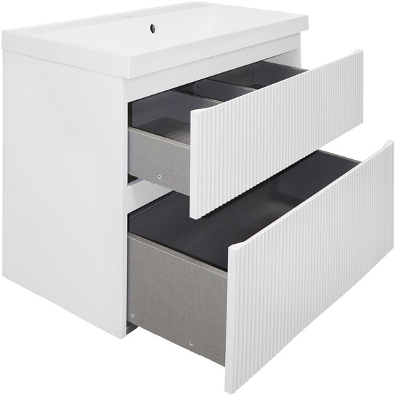 Тумба подвесная с раковиной Azario Viola 80/2 80 см CS00097143, белый матовый - фото 3