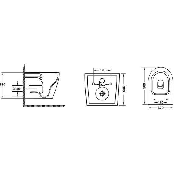 Унитаз подвесной безободковый Grossman GR-4411SQ с тонкой крышкой микролифт (система смыва Торнадо) - фото 11