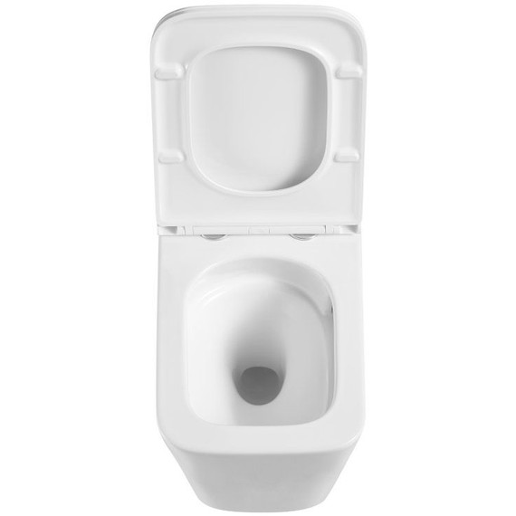 Унитаз подвесной безободковый Grossman GR-4441SQ с тонкой крышкой микролифт (система смыва Торнадо) - фото 3