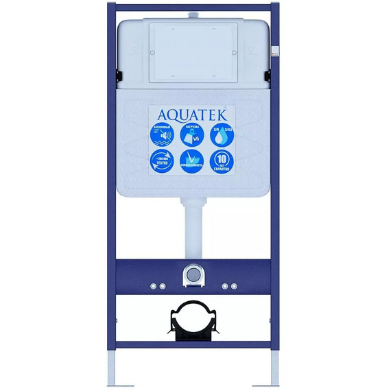 Инсталляция с подвесным унитазом комплект: Aquatek Standart 50 INS-0000012 с подвесным безободковым унитазом Azario Grado AZ-0046-UQ3 сиденье микролифт (Система смыва торнадо) - фото 3