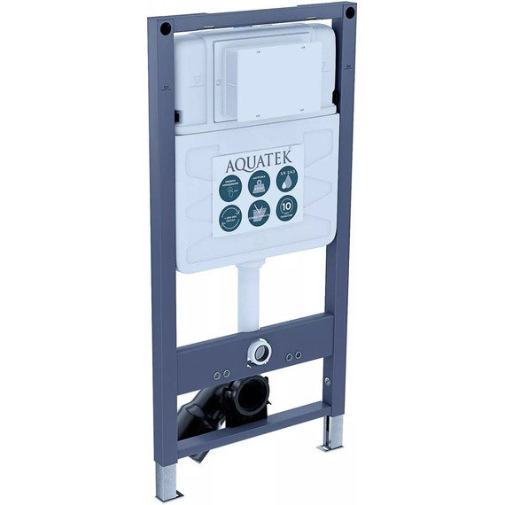 Инсталляция с подвесным унитазом комплект: Aquatek Pneumo S50 INSP-0000001 с подвесным безободковым унитазом Azario Grado AZ-0046-UQ3 сиденье микролифт (Система смыва торнадо) - фото 4