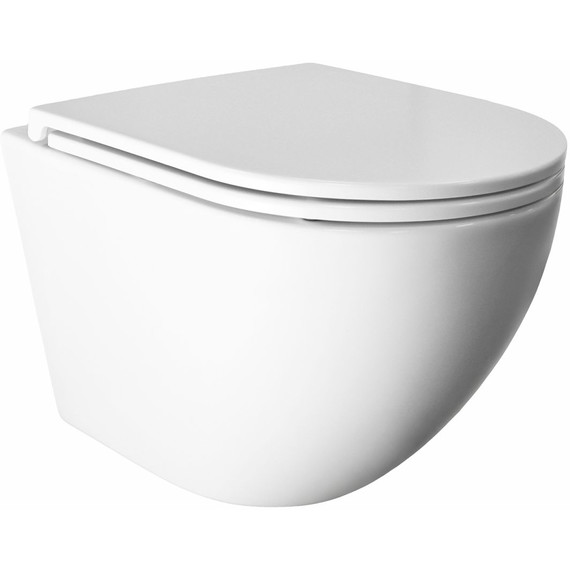 Унитаз подвесной безободковый Azario Pro PRO-0001 UQ3 с тонкой крышкой микролифт (система смыва Торнадо) - фото 10