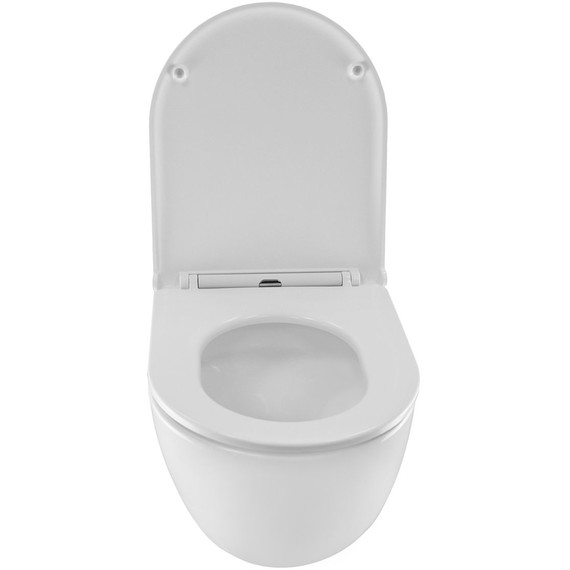 Унитаз подвесной безободковый Azario Pro PRO-0001 UQ3 с тонкой крышкой микролифт (система смыва Торнадо) - фото 11