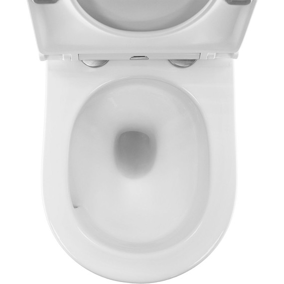 Унитаз подвесной безободковый Azario Pro PRO-0001 UQ3 с тонкой крышкой микролифт (система смыва Торнадо) - фото 2