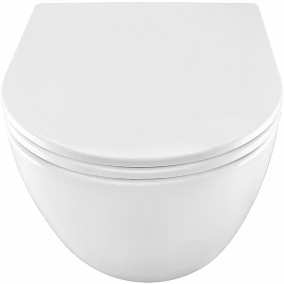 Унитаз подвесной безободковый Azario Pro PRO-0001 UQ3 с тонкой крышкой микролифт (система смыва Торнадо) - фото 3