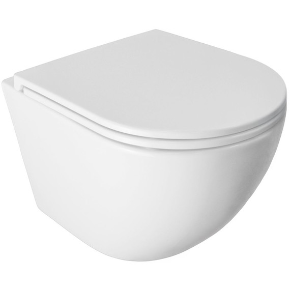 Унитаз подвесной безободковый Azario Pro PRO-0001 UQ3 с тонкой крышкой микролифт (система смыва Торнадо) - фото 9