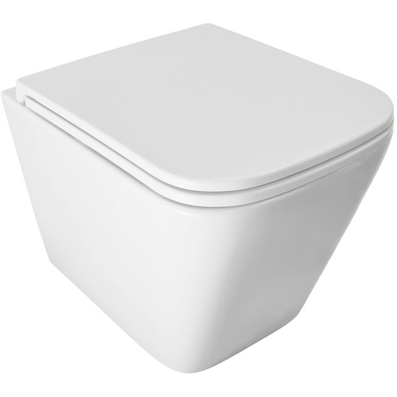 Унитаз подвесной безободковый Azario Pro PRO-002 UQ3 с тонкой крышкой микролифт (система смыва Торнадо) - фото 3