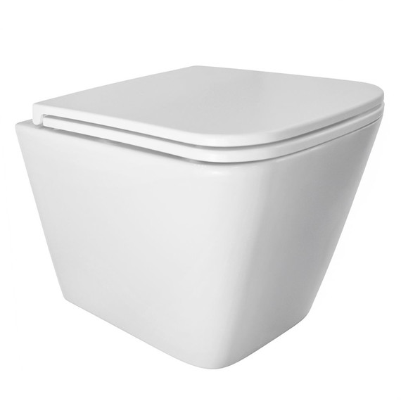 Унитаз подвесной безободковый Azario Pro PRO-002 UQ3 с тонкой крышкой микролифт (система смыва Торнадо) - фото 2