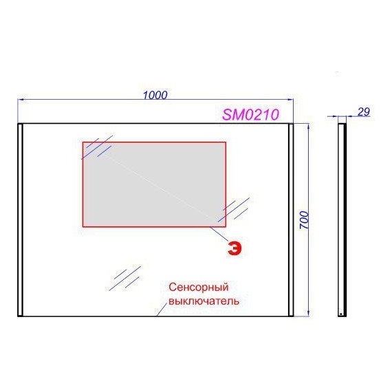 Зеркало Aqwella Манчестер 100 см SM0210 - фото, картинка 6 Зеркало Aqwella Манчестер 100 см SM0210 - фото 6