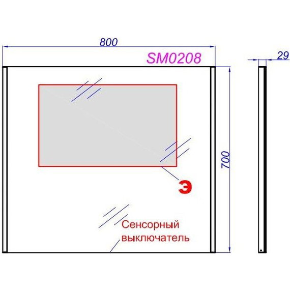 Зеркало Aqwella Манчестер 80 см SM0208 - фото 6