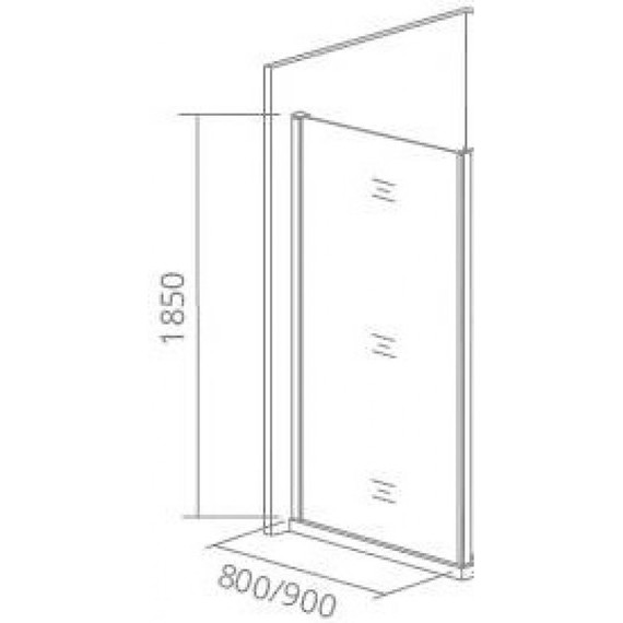 Боковая стенка Bas Orion SP-90-C-CH 90 см хром/прозрачное - фото 6