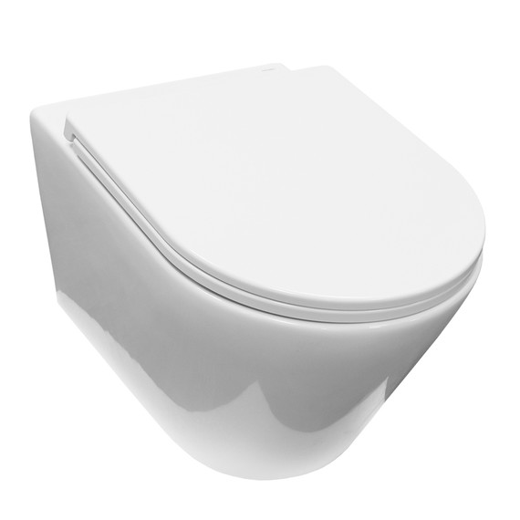 Унитаз подвесной безободковый Azario Nove AZ-9312T с тонкой крышкой микролифт - фото 2