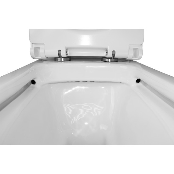 Унитаз-компакт безободковый Azario Glory AZ-49 с тонкой крышкой микролифт - фото 6