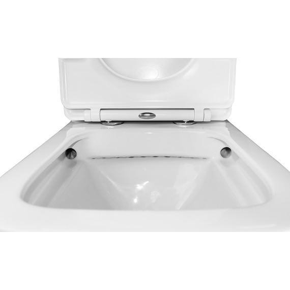 Унитаз-компакт безободковый Azario Iris AZ-8353 с тонкой крышкой микролифт - фото 5