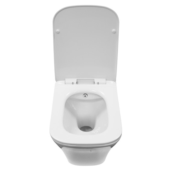 Унитаз подвесной безободковый Azario Nove AZ-9321B с тонкой крышкой микролифт - фото 4