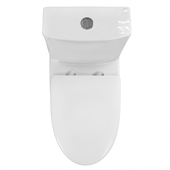 Унитаз-моноблок безободковый Azario Ansa AZ-2301 с тонкой крышкой микролифт - фото 6