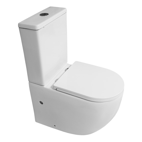 Унитаз-компакт безободковый Azario Blanco AZ-T003B-R с тонкой крышкой микролифт - фото 2