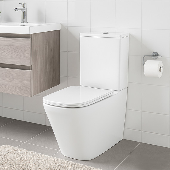 Унитаз-компакт безободковый Azario Terra AZ-6003-A с тонкой крышкой микролифт (Система смыва Торнадо) - фото 13