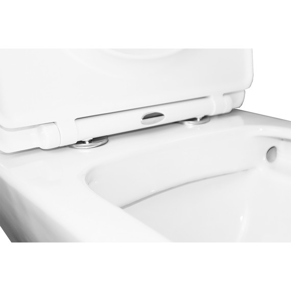 Унитаз-компакт безободковый Azario Iris AZ-8353 с тонкой крышкой микролифт - фото 6