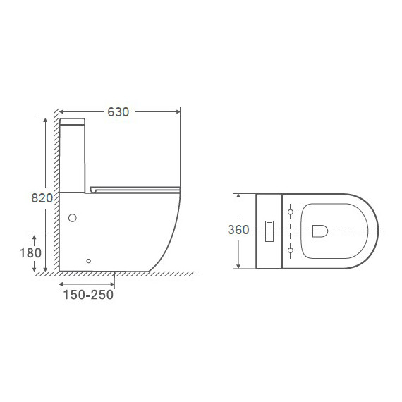 Унитаз-компакт безободковый Azario Blanco AZ-T003B-R с тонкой крышкой микролифт - фото 13