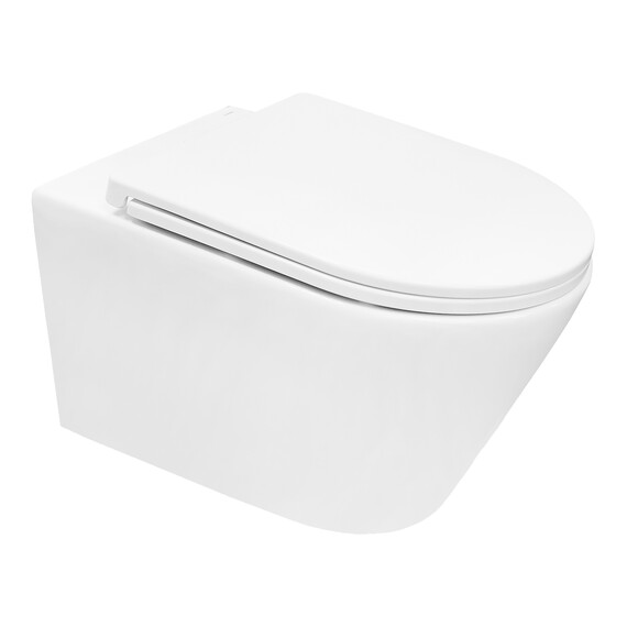 Унитаз подвесной безободковый Azario Nove AZ-9312T с тонкой крышкой микролифт - фото 