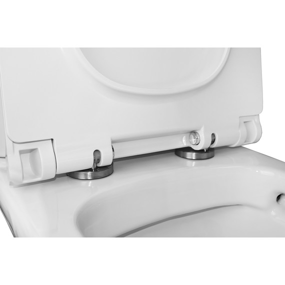 Унитаз-компакт безободковый Azario Glory AZ-49 с тонкой крышкой микролифт - фото 7