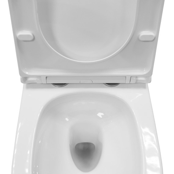 Унитаз подвесной безободковый Azario Nove AZ-9312T с тонкой крышкой микролифт - фото 7