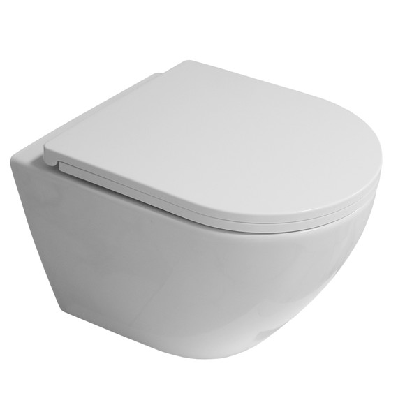 Унитаз подвесной Azario Blanco AZ-9003WT с тонкой крышкой микролифт (Система смыва Торнадо) - фото 2