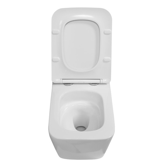 Унитаз подвесной Azario Indor AZ-9004WT с тонкой крышкой микролифт (Система смыва Торнадо) - фото 6