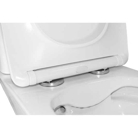 Унитаз-компакт безободковый Azario Kashmir AZ-9143S с тонкой крышкой микролифт - фото 7