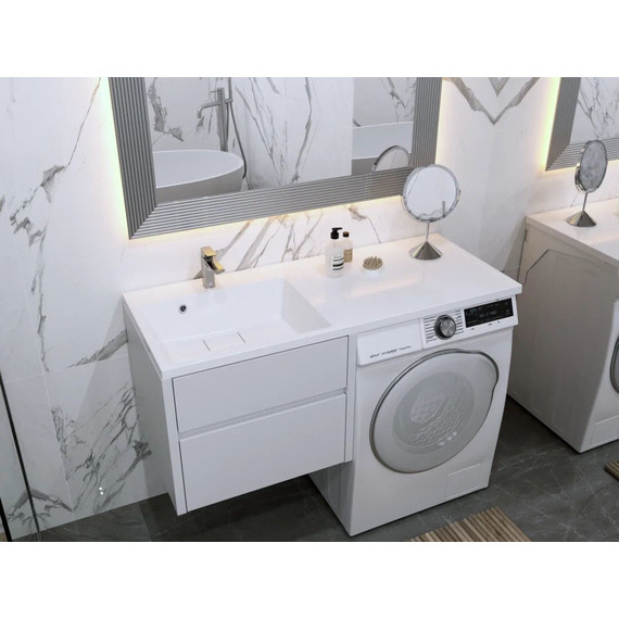 Раковина над стиральной машиной Azario Paola Magenta 120 см L CS00078451 - фото, картинка 9 Раковина над стиральной машиной Azario Paola Magenta 120 см L CS00078451 - фото 9