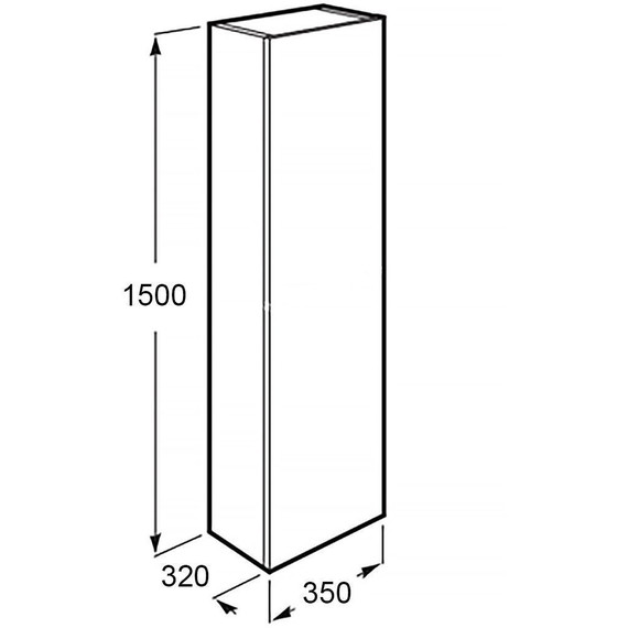 Пенал подвесной Loranto Viola 35 см CS00096740, бежевый - фото 5