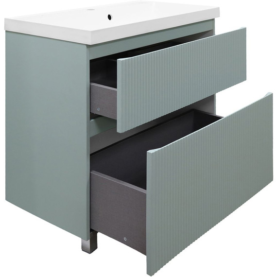 Тумба напольная с раковиной Azario Viola 80/2H 80 см CS00097139, фисташковый - фото 4